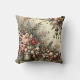 Create Your Own Victorian Christmas Floral Lamps Cushion