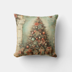 Create Your Own Victorian Christmas Tree Presents Cushion