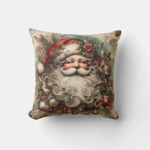 Create Your Own Victorian Jolly Santa Christmas Cushion