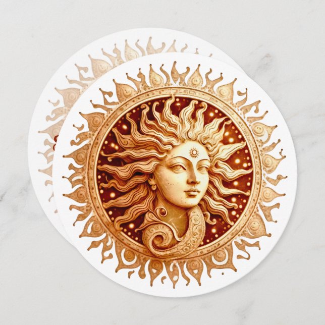 Create Your Own Victorian Sun Goddess Invitation (Front/Back)