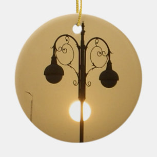 Create Your Own Victorian Sunset street light Ceramic Ornament