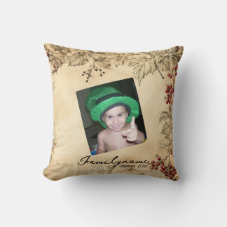 Create Your Own Vintage Holly Garland Cushion