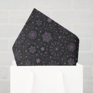 Create Your Own Vintage Minimalist Snowflakes Tissue Paper