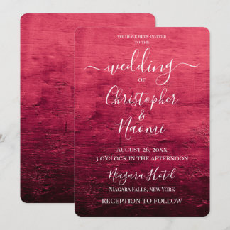 Create Your Own Vintage Red Ombré Texture Invitation
