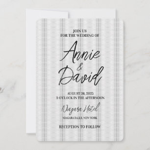 Create Your Own Vintage Stripes Pattern Wedding Invitation