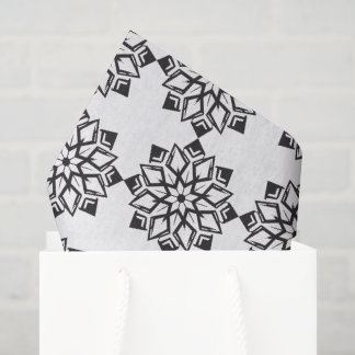Create Your Own Vintage Stylised Simple Snowflake Tissue Paper