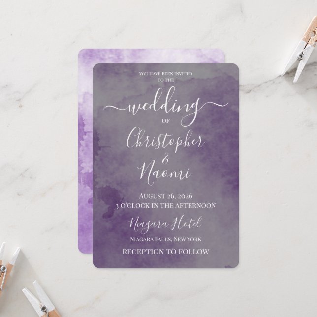 Create Your Own Vintage Texture Wedding Invitation (Front/Back In Situ)