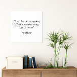 Create Your Own Vintage Typewriter Custom Quote Faux Canvas Print<br><div class="desc">Create your own custom quote faux canvas print. Features minimalist vintage typewriter typography.</div>