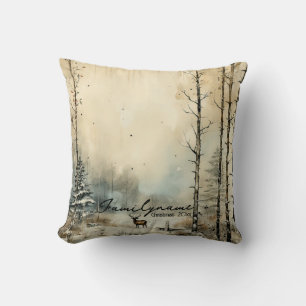 Create Your Own Vintage Winter Stag Cushion