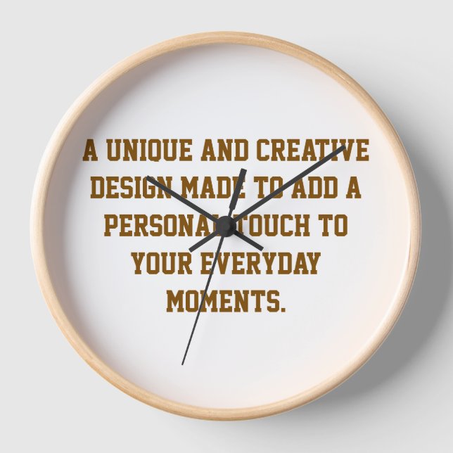 Create Your Own Wall Clock (Front)
