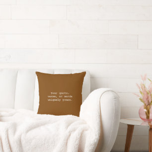 Create Your Own Warm Neutrals Pillow – Chocolate B
