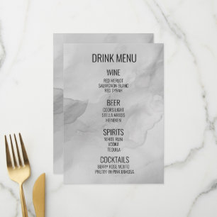 Create Your Own - Watercolor Background Drink Menu