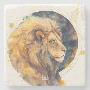 Create Your Own Watercolor Leo Stone Coaster