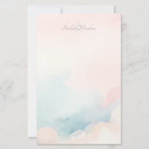 Create Your Own Watercolor Sunset Clouds Stationery
