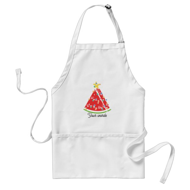 Create Your Own Watermelon Christmas Tree Standard Apron (Front)
