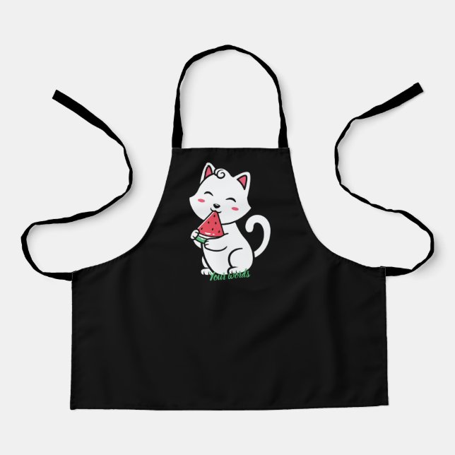Create Your Own Watermelon Kitten Apron (Front)