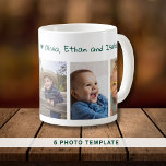 Create Your Own We Love You Pop 5 Photo Collage  Coffee Mug<br><div class="desc">Cute father's day mug personalised with 5 photos , love you Pop typography and grandkids names.</div>
