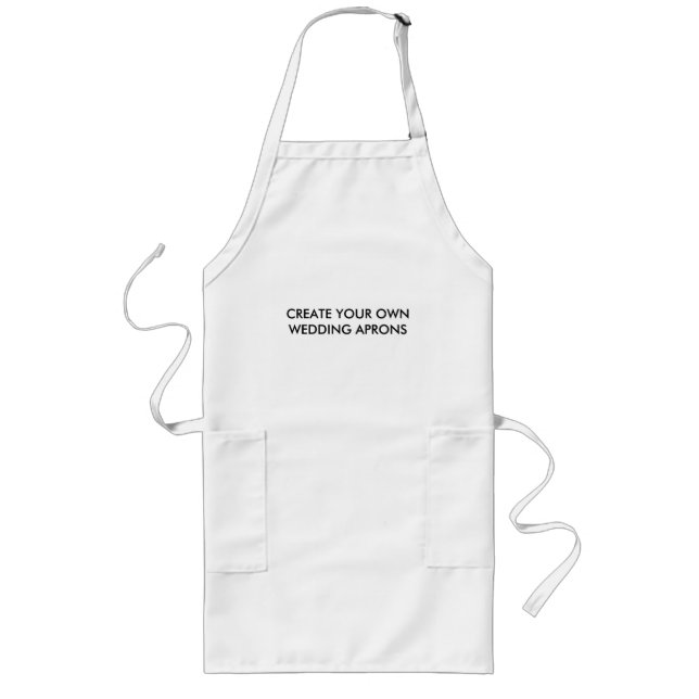 Create Your Own Wedding Aprons Long Style (Front)