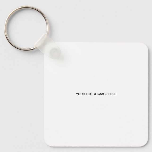 Create Your Own wedding custom Flat Note Card Key Ring (Front)