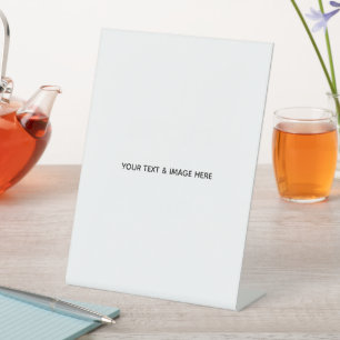 Create Your Own wedding custom Flat Note Card Pedestal Sign