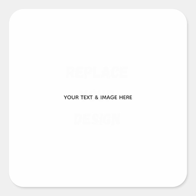 Create Your Own wedding custom Flat Note Card Square Sticker (Front)