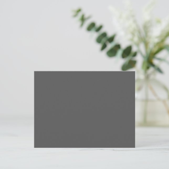 Create Your Own wedding dark grey Holiday Postcard (Standing Front)