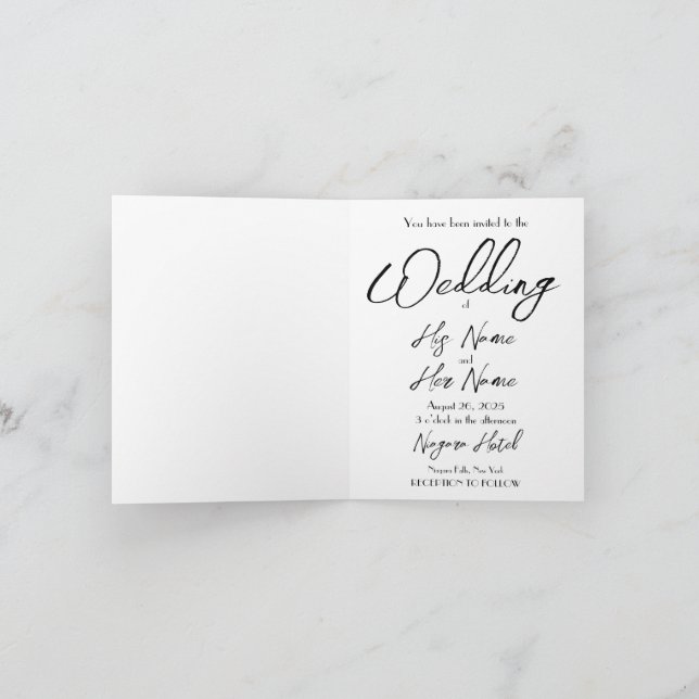 Create Your Own Wedding Invitation (Inside)