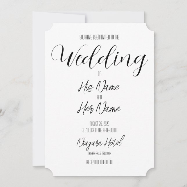 Create Your Own Wedding Invitation (Front)