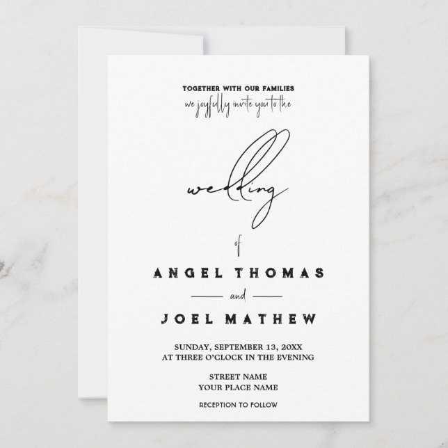 Create Your Own Wedding Invitation Card (Front)
