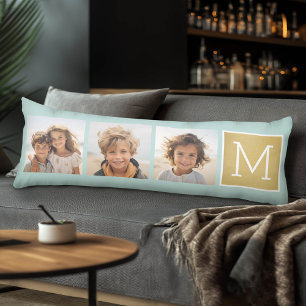 Create Your Own Wedding Photo Collage Monogram Body Cushion