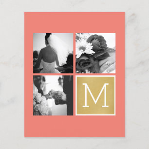 Create Your Own Wedding Photo Collage Monogram Flyer