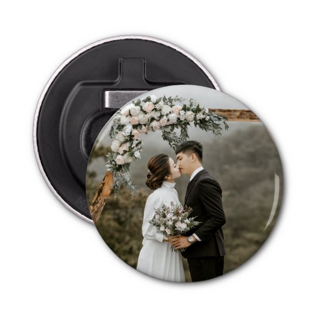 Create Your Own Wedding Photo Couple Bottle Opener (Front)