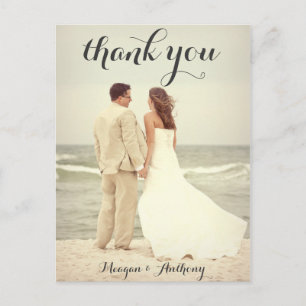 Create Your Own Wedding Photo Thank You Postcard