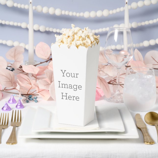 Paper Favor Box, Popcorn 9.525 cm x 8.89 cm x 19.05 cm  (Wedding)