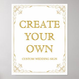 Create Your Own Wedding Sign Modern Calligraphy