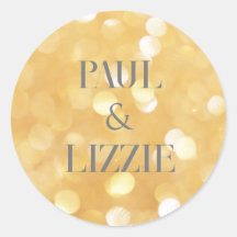 create your own wedding sticker gold glitter