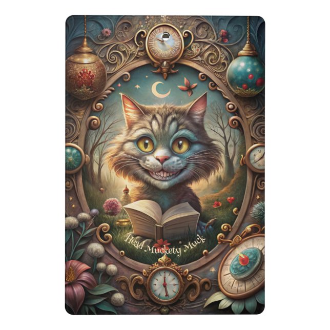 Create Your Own Whimsical Cheshire Cat Book Mini Clipboard (Back)