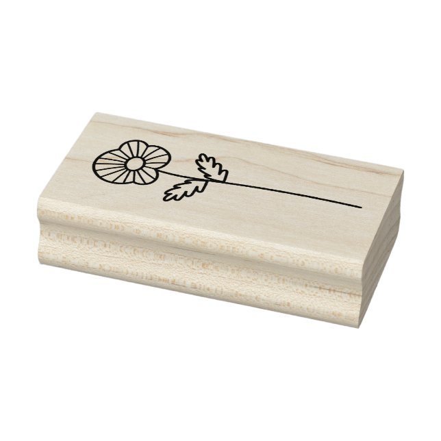 Create Your Own Whimsical Field Flower Blossom Rubber Stamp (Stamp)