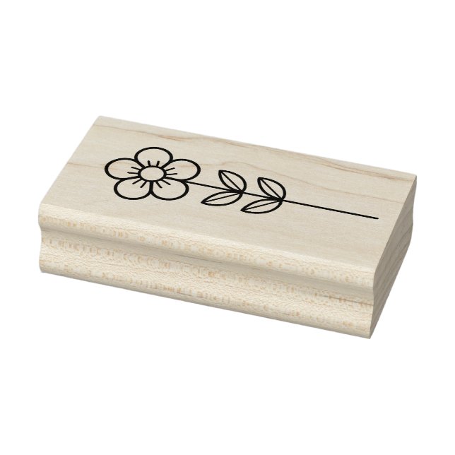 Create Your Own Whimsical Flower Floral Rubber Stamp (Stamp)