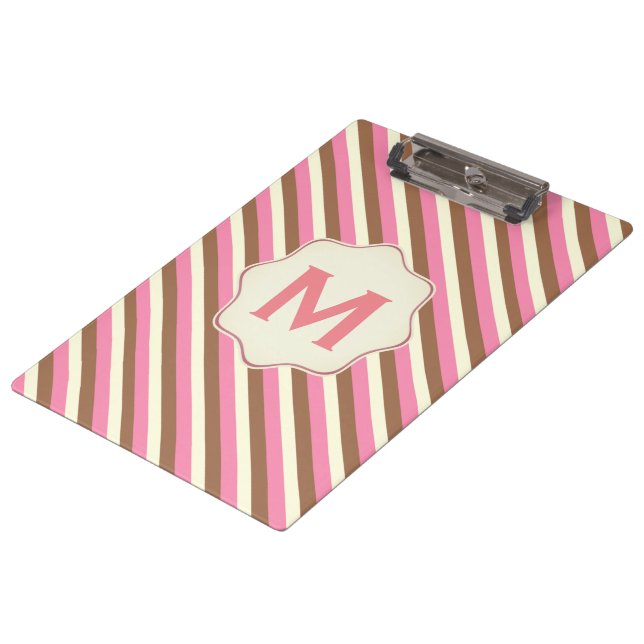Create Your Own - Whimsical Neapolitan Stripes Clipboard (Angled)