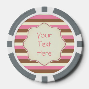 Create Your Own - Whimsical Neapolitan Stripes Poker Chips