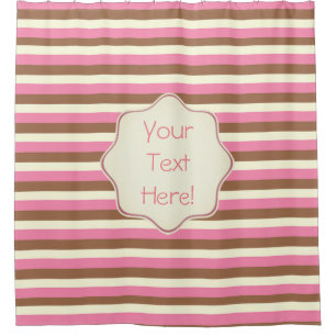 Create Your Own - Whimsical Neapolitan Stripes Shower Curtain