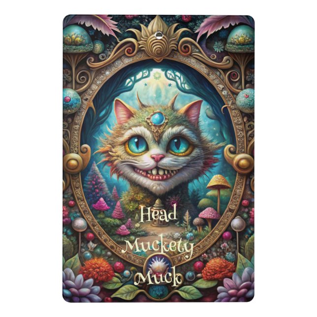 Create Your Own Whimsical Queen Cheshire Cat Mini Clipboard (Back)
