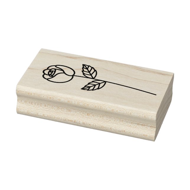 Create Your Own Whimsical Rose Flower Floral Rubber Stamp (Stamp)