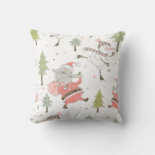 Create Your Own Whimsical Santa, Snowman & Trees Cushion