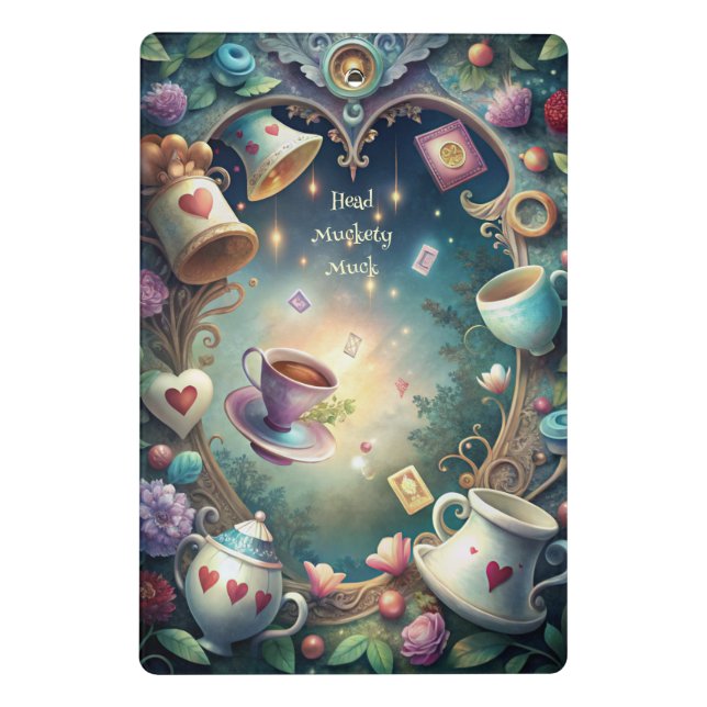 Create Your Own Whimsical Tea Party Mini Clipboard (Back)