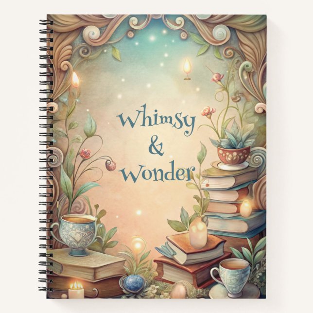 Create Your Own Whimsical Tea Party Tales Notebook (Front)