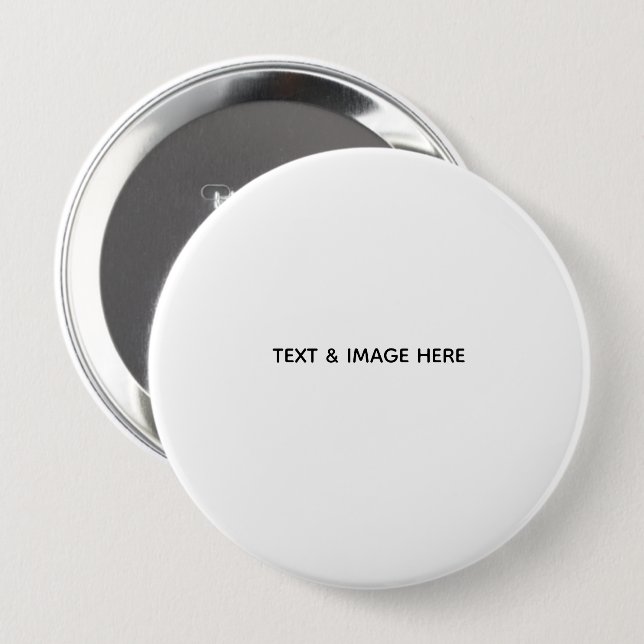 Create Your Own white 10 Cm Round Badge (Front & Back)