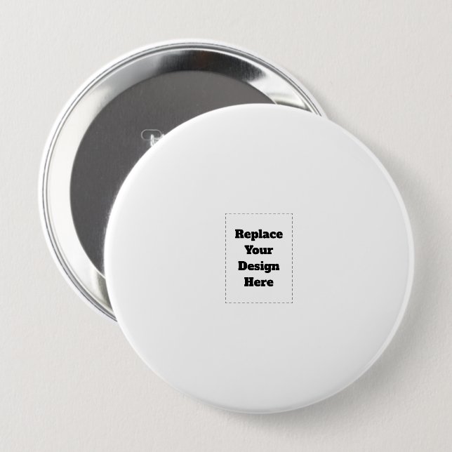 Create Your Own white  10 Cm Round Badge (Front & Back)