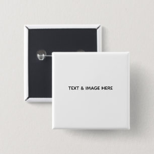 Create Your Own white 15 Cm Square Badge